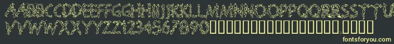 Splooge Font – Yellow Fonts on Black Background
