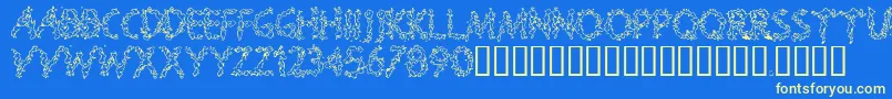 Splooge Font – Yellow Fonts on Blue Background