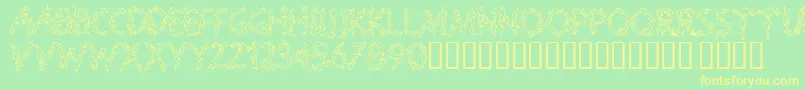 Splooge Font – Yellow Fonts on Green Background