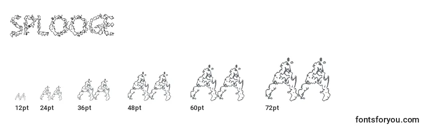 Rozmiary czcionki Splooge