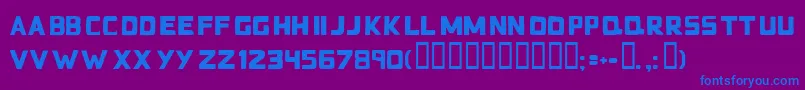 Badblockstt-Schriftart – Blaue Schriften auf violettem Hintergrund