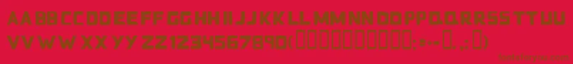 Badblockstt Font – Brown Fonts on Red Background