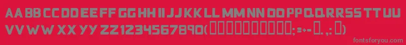 Badblockstt Font – Gray Fonts on Red Background