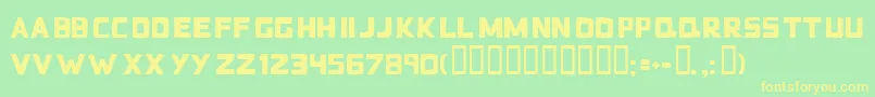 Badblockstt Font – Yellow Fonts on Green Background