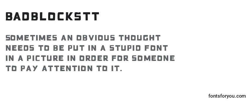 Review of the Badblockstt Font