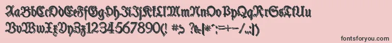 SchneiderBuchDeutschShadowTwo-Schriftart – Schwarze Schriften auf rosa Hintergrund