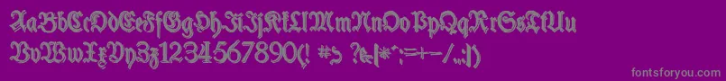 Fonte SchneiderBuchDeutschShadowTwo – fontes cinzas em um fundo violeta