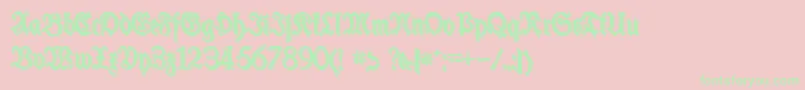 SchneiderBuchDeutschShadowTwo-Schriftart – Grüne Schriften auf rosa Hintergrund