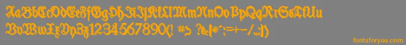 SchneiderBuchDeutschShadowTwo Font – Orange Fonts on Gray Background