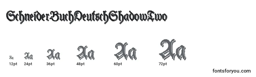 Размеры шрифта SchneiderBuchDeutschShadowTwo