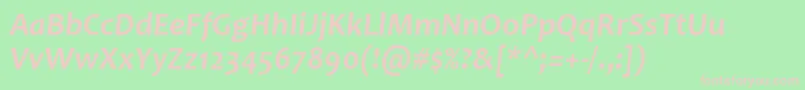 CandaraBoldItalic Font – Pink Fonts on Green Background