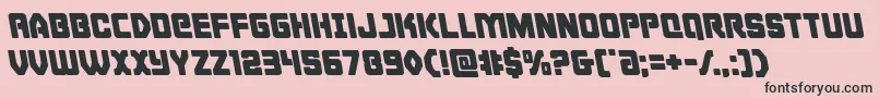 Cyborgroosterleft-Schriftart – Schwarze Schriften auf rosa Hintergrund