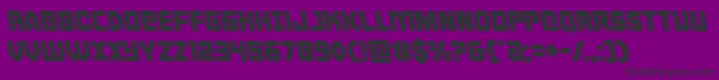 Cyborgroosterleft-fontti – mustat fontit violetilla taustalla