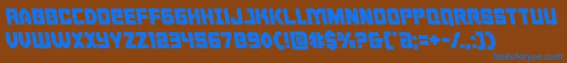 フォントCyborgroosterleft – 茶色の背景に青い文字