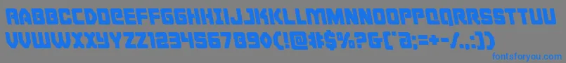 Шрифт Cyborgroosterleft – синие шрифты на сером фоне