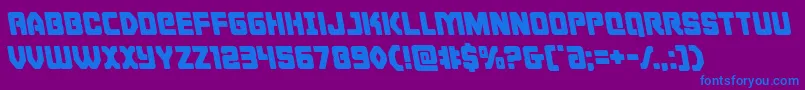 Шрифт Cyborgroosterleft – синие шрифты на фиолетовом фоне