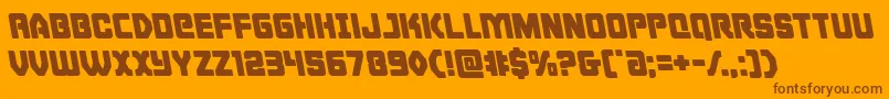 Cyborgroosterleft Font – Brown Fonts on Orange Background