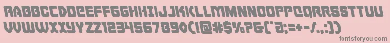フォントCyborgroosterleft – ピンクの背景に灰色の文字
