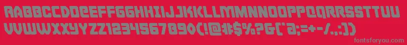 Cyborgroosterleft-fontti – harmaat kirjasimet punaisella taustalla