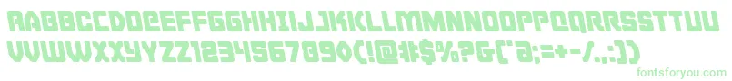Cyborgroosterleft-Schriftart – Grüne Schriften auf weißem Hintergrund