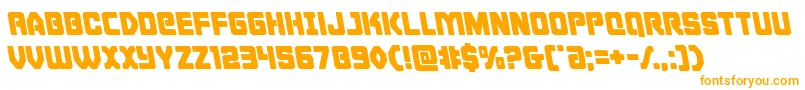 Шрифт Cyborgroosterleft – оранжевые шрифты на белом фоне