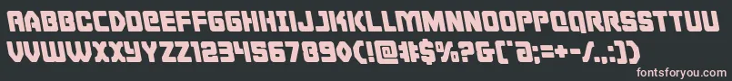 Cyborgroosterleft Font – Pink Fonts on Black Background