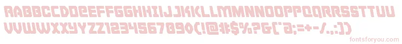 Cyborgroosterleft-fontti – vaaleanpunaiset fontit valkoisella taustalla