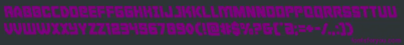 Шрифт Cyborgroosterleft – фиолетовые шрифты на чёрном фоне
