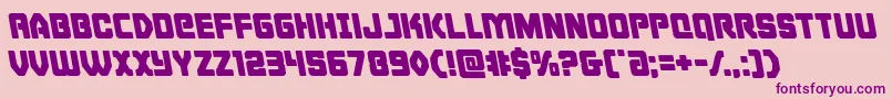フォントCyborgroosterleft – ピンクの背景に紫のフォント