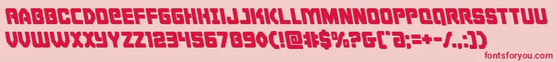 フォントCyborgroosterleft – ピンクの背景に赤い文字