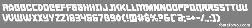Cyborgroosterleft-fontti – valkoiset fontit harmaalla taustalla