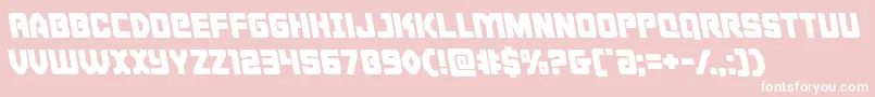 フォントCyborgroosterleft – ピンクの背景に白い文字