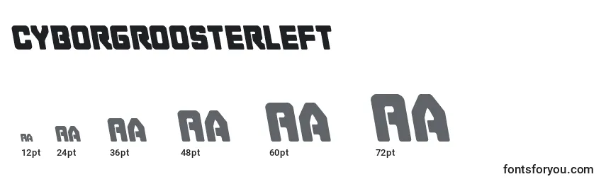 Cyborgroosterleft Font Sizes