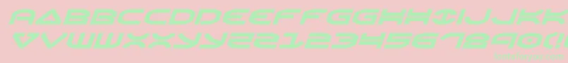 Oberonexpandital-Schriftart – Grüne Schriften auf rosa Hintergrund