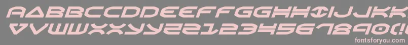 Oberonexpandital-Schriftart – Rosa Schriften auf grauem Hintergrund