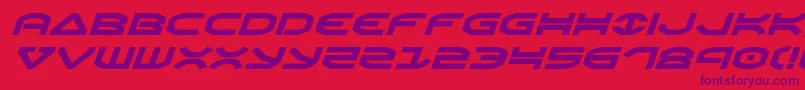 Oberonexpandital Font – Purple Fonts on Red Background