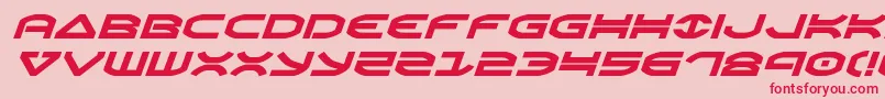 Oberonexpandital Font – Red Fonts on Pink Background
