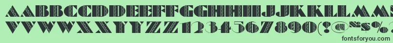 Fete ffy Font – Black Fonts on Green Background