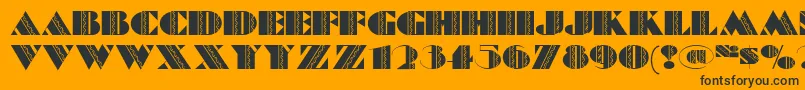 Fete ffy Font – Black Fonts on Orange Background