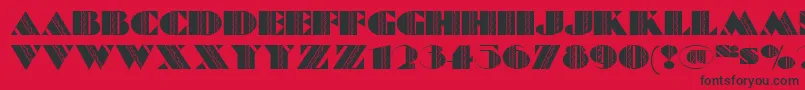 Fete ffy Font – Black Fonts on Red Background