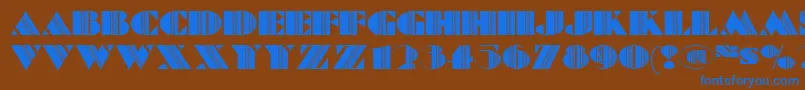 Fete ffy Font – Blue Fonts on Brown Background