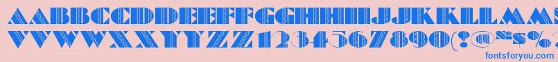 Fete ffy Font – Blue Fonts on Pink Background