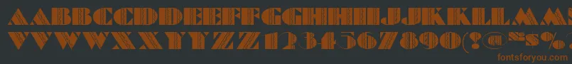 Fete ffy Font – Brown Fonts on Black Background