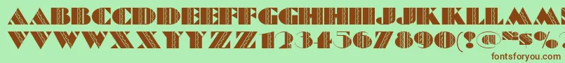 Fete ffy Font – Brown Fonts on Green Background