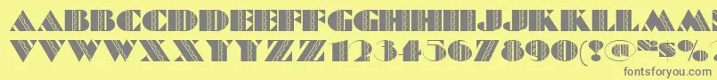 Fete ffy Font – Gray Fonts on Yellow Background