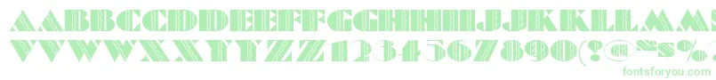 Fete ffy Font – Green Fonts on White Background