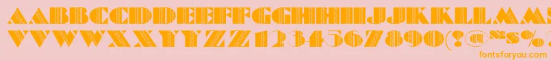 Fete ffy Font – Orange Fonts on Pink Background