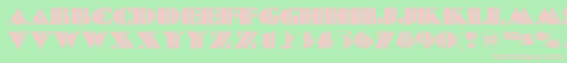 Fete ffy Font – Pink Fonts on Green Background