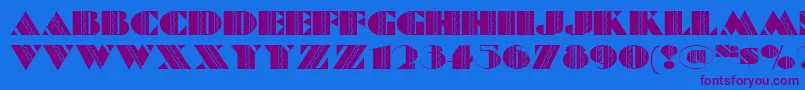 Fete ffy Font – Purple Fonts on Blue Background