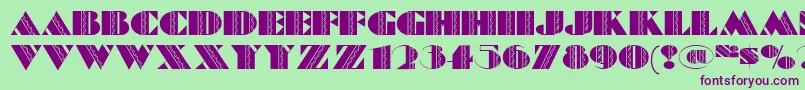 Fete ffy Font – Purple Fonts on Green Background